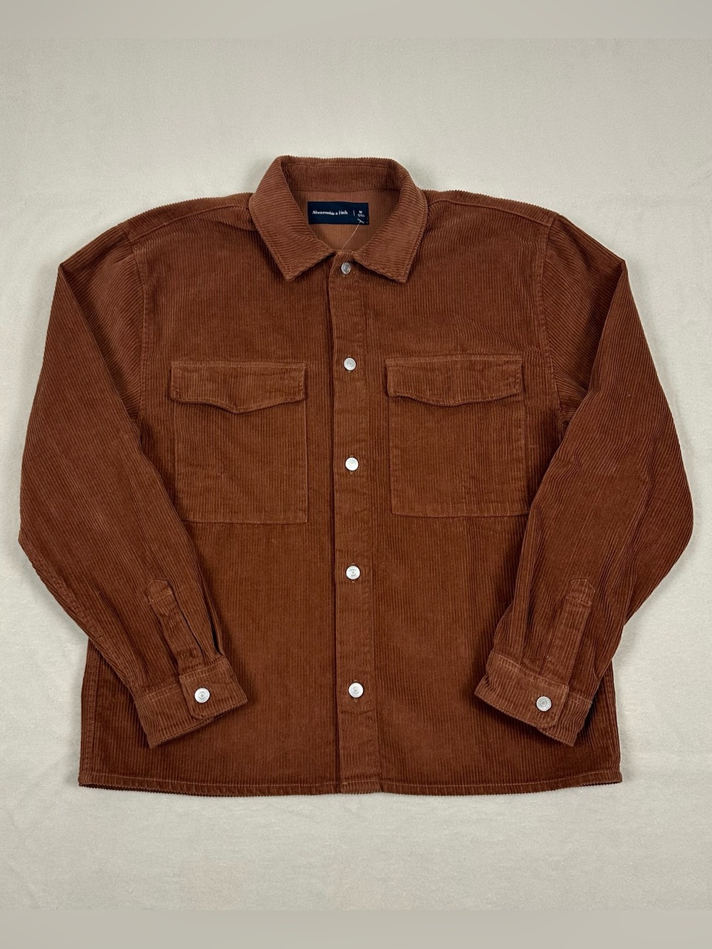 Abercrombie & Fitch Corduroy Shirt Jacket Mens Medium Cotton Shacket Heavy NWT